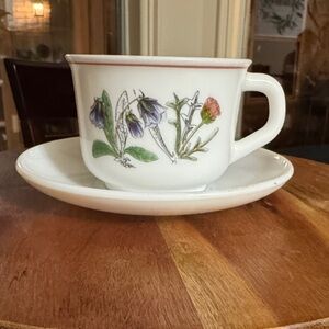 Vintage 1970s Arcopal France Cup & Saucer set- 1 set only